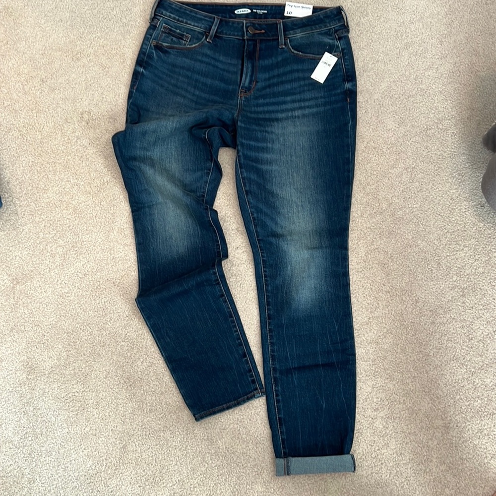 NWT Old Navy Pop Icon Skinny jeans dark wash
